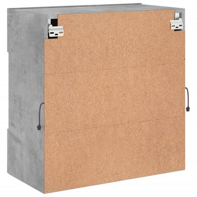 TV-seinäkaappi LED-valoilla betoninharmaa 58,5x30x60,5 cm