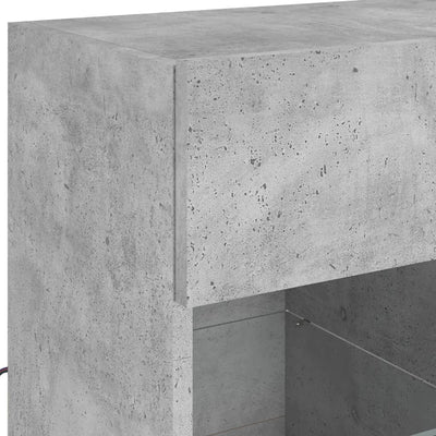 TV-seinäkaappi LED-valoilla betoninharmaa 58,5x30x60,5 cm