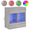 TV-seinäkaappi LED-valoilla harmaa Sonoma 58,5x30x60,5 cm