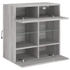 TV-seinäkaappi LED-valoilla harmaa Sonoma 58,5x30x60,5 cm