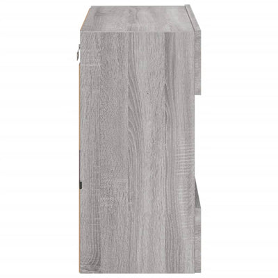 TV-seinäkaappi LED-valoilla harmaa Sonoma 58,5x30x60,5 cm