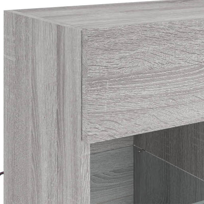 TV-seinäkaappi LED-valoilla harmaa Sonoma 58,5x30x60,5 cm