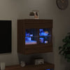 TV-seinäkaappi LED-valoilla ruskea tammi 58,5x30x60,5 cm