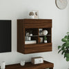 TV-seinäkaappi LED-valoilla ruskea tammi 58,5x30x60,5 cm