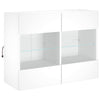 TV-seinäkaappi LED-valoilla valkoinen 78,5x30x60,5 cm