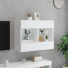 TV-seinäkaappi LED-valoilla valkoinen 78,5x30x60,5 cm