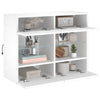 TV-seinäkaappi LED-valoilla valkoinen 78,5x30x60,5 cm