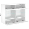 TV-seinäkaappi LED-valoilla valkoinen 78,5x30x60,5 cm