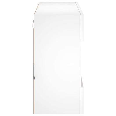 TV-seinäkaappi LED-valoilla valkoinen 78,5x30x60,5 cm