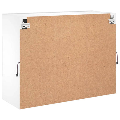 TV-seinäkaappi LED-valoilla valkoinen 78,5x30x60,5 cm