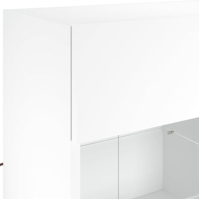 TV-seinäkaappi LED-valoilla valkoinen 78,5x30x60,5 cm