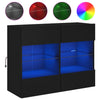 TV-seinäkaappi LED-valoilla musta 78,5x30x60,5 cm