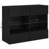 TV-seinäkaappi LED-valoilla musta 78,5x30x60,5 cm