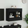 TV-seinäkaappi LED-valoilla musta 78,5x30x60,5 cm