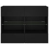 TV-seinäkaappi LED-valoilla musta 78,5x30x60,5 cm