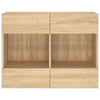 TV-seinäkaappi LED-valoilla Sonoma-tammi 78,5x30x60,5 cm