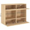 TV-seinäkaappi LED-valoilla Sonoma-tammi 78,5x30x60,5 cm