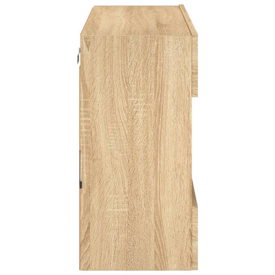 TV-seinäkaappi LED-valoilla Sonoma-tammi 78,5x30x60,5 cm