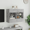 TV-seinäkaappi LED-valoilla betoninharmaa 78,5x30x60,5 cm