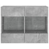 TV-seinäkaappi LED-valoilla betoninharmaa 78,5x30x60,5 cm