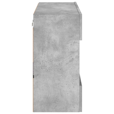 TV-seinäkaappi LED-valoilla betoninharmaa 78,5x30x60,5 cm