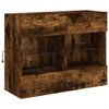 TV-seinäkaappi LED-valoilla savutammi 78,5x30x60,5 cm