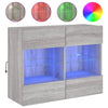 TV-seinäkaappi LED-valoilla harmaa Sonoma 78,5x30x60,5 cm