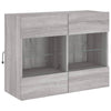 TV-seinäkaappi LED-valoilla harmaa Sonoma 78,5x30x60,5 cm