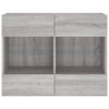 TV-seinäkaappi LED-valoilla harmaa Sonoma 78,5x30x60,5 cm