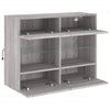 TV-seinäkaappi LED-valoilla harmaa Sonoma 78,5x30x60,5 cm