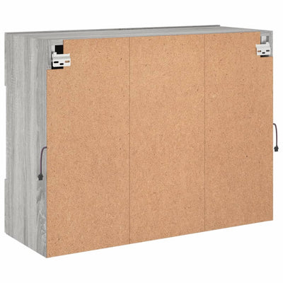 TV-seinäkaappi LED-valoilla harmaa Sonoma 78,5x30x60,5 cm