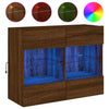 TV-seinäkaappi LED-valoilla ruskea tammi 78,5x30x60,5 cm