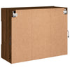 TV-seinäkaappi LED-valoilla ruskea tammi 78,5x30x60,5 cm