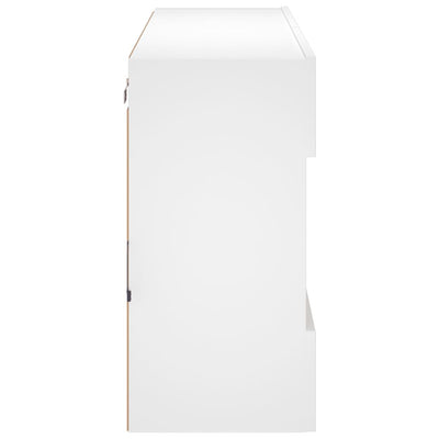 TV-seinäkaappi LED-valoilla valkoinen 98,5x30x60,5 cm