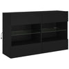 TV-seinäkaappi LED-valoilla musta 98,5x30x60,5 cm
