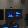 TV-seinäkaappi LED-valoilla musta 98,5x30x60,5 cm