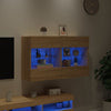 TV-seinäkaappi LED-valoilla Sonoma-tammi 98,5x30x60,5 cm