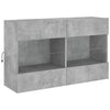 TV-seinäkaappi LED-valoilla betoninharmaa 98,5x30x60,5 cm