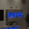 TV-seinäkaappi LED-valoilla betoninharmaa 98,5x30x60,5 cm