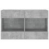 TV-seinäkaappi LED-valoilla betoninharmaa 98,5x30x60,5 cm