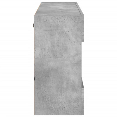 TV-seinäkaappi LED-valoilla betoninharmaa 98,5x30x60,5 cm