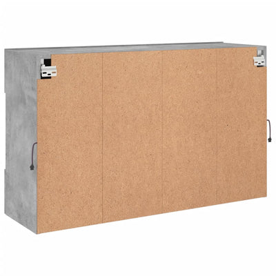 TV-seinäkaappi LED-valoilla betoninharmaa 98,5x30x60,5 cm
