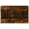 TV-seinäkaappi LED-valoilla savutammi 98,5x30x60,5 cm