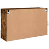 TV-seinäkaappi LED-valoilla savutammi 98,5x30x60,5 cm