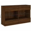 TV-seinäkaappi LED-valoilla ruskea tammi 98,5x30x60,5 cm