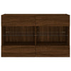 TV-seinäkaappi LED-valoilla ruskea tammi 98,5x30x60,5 cm