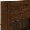 TV-seinäkaappi LED-valoilla ruskea tammi 98,5x30x60,5 cm