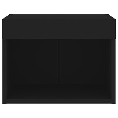 Musta yöpöydät led-valoilla seinäkiinnitettävät Vladislava (2 kpl)