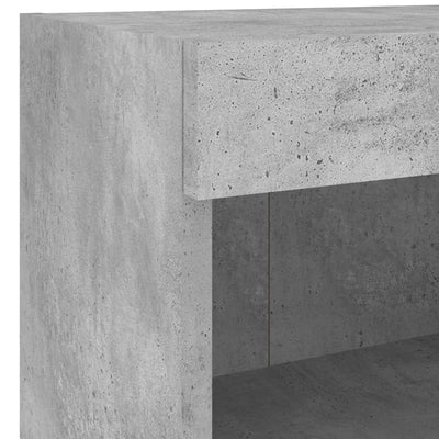 Betoninharmaa yöpöydät led-valoilla seinäkiinnitettävät Vladislava (2 kpl)