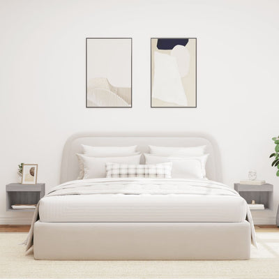 Harmaa yöpöydät led-valoilla seinäkiinnitettävät Vladislava (2 kpl sonoma)